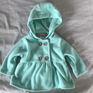 Carter’s Seafoam Green Peacoat Style Fleece Jacket